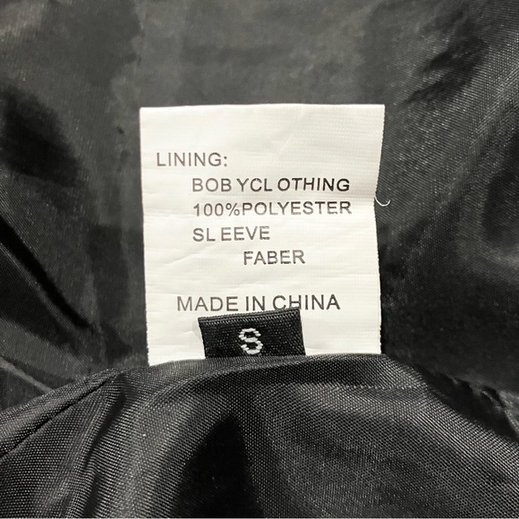 🎉Chic Boho Gorgeous Floral Print Embroidery Faux Leather Moto Bomber Jacket S - Picture 10 of 16